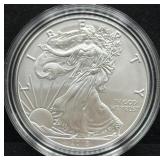 2018 UNC SILVER EAGLE W/BOX AND COA