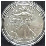 R2018 UNC SILVER EAGLE W/BOX AND COA