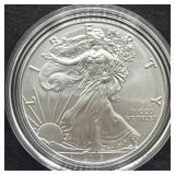 2018 UNC SILVER EAGLE W/BOX AND COA