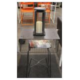 MDesign Industrial Steel Side Table w/ Lantern