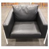 IKEA Vegan Leather Black Chair