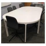 IKEA 3pc Bekant Conference Table w/ 8 Chairs