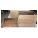 Wooden File Box w/ Paper Organizer