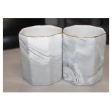Lalafina Geometric Hexagonal Marble Pen Holders