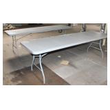 (3) 8ft Plastic Foldable Tables