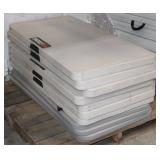 (11) 4ft Non-Folding Plastic Lifetime Tables