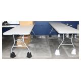 (3) 8ft Plastic Foldable Table