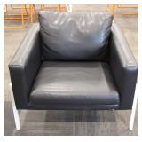 IKEA Vegan Leather Black Chair