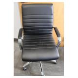 Black Faux Leather Office Chair