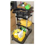 ULINE Utility Cleaning Cart w/ Supplies