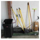 Slim Jim Bin w/ Industrial Brooms