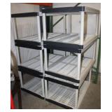 (6) HDX Plastic Garage Shelves