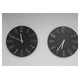 Set of 2 Jomparis Black Wall Clock