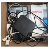Box of Various Travel Hubs & HDMI Splitters