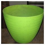 Woven Plastic Painted Lime Flower Pot