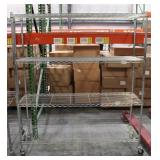 ULINE 4 Tier Wire Storage Shelving Unit