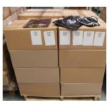 16 Boxes of AOC Shirts & Sandals w/ Bags