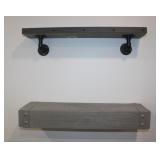 (2) Decorative Wall Shelves