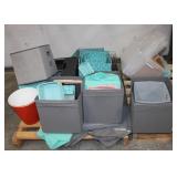 Collection of Square Cubby Cubes & Other Bins