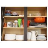 Misc. Kitchen Dish Cabinet Contents