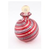 HAND BLOWN ART GLASS PERFUME BOTTLE