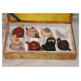 ASIAN MINIATURE TEAPOTS IN GIFT BOX