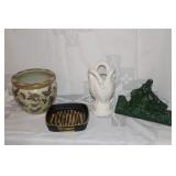LAMP BASE, VASE, SMALL JARDINIERE