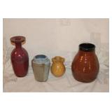 4 POTTERY VASES