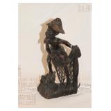 ASIAN FISHERMAN WOOD CARVING