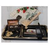 ASIAN COLLECTIBLES AND TRAYS