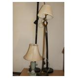 3 FLOOR LAMPS & TABLE LAMP