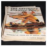 (12) 1930'S SATURDAY EVENING POST MAGAZINES