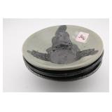(3) DOUGLAS FERGUSON SIGNED POTTERY BOWLS