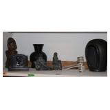 COLLECTIBLES ON SHELF