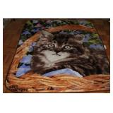 2 CAT FLEECE THROWS