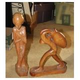 2 WOOD CARVINGS