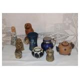OWL CARVING, POTTERY & MORE