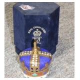 ROYAL CROWN DERBY PORCELAIN CROWN IN BOX