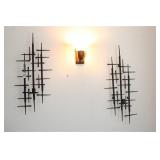 FOLK ART WALL CANDLE SCONCES