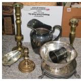 SILVER PLATE AND BRASS ITEMS