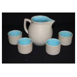 PIGEON FORGE POTTERY PITCHER & TUMBLERS