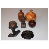 (6) VARIOUS WOOD CARVINGS