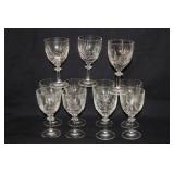 11 GORHAM CRYSTAL 'CROWN POINT' GOBLETS