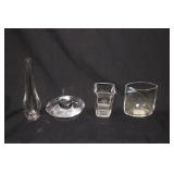 4 PCS ORREFORS ART GLASS