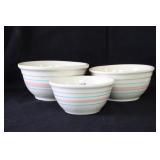 NEST OF (3) MCCOY OVENWARE BOWLS