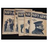 (5) 1915 ARMY & NAVY ILLUSTRATED MAGAZINES