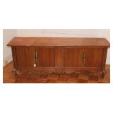 LOWBOY CREDENZA WITH ROLL BACK DOORS