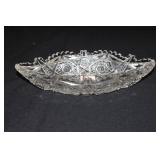 UNSIGNED CUT GLASS DISH