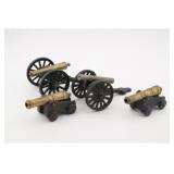(4)  CAST IRON & BRASS CANONS