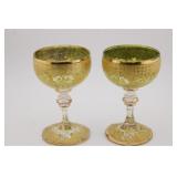 RARE PAIR 19TH CENTURY MOSER STEMWARE